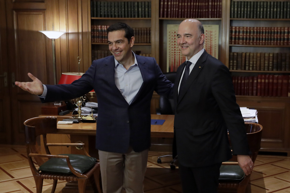 Alexis Tsipras, Pierre Moscovici