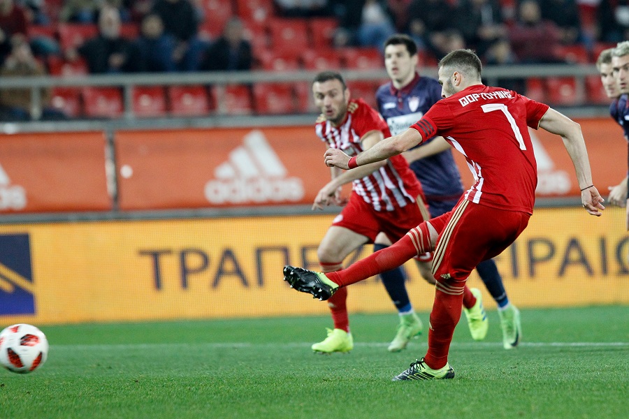 Το 2-0 του Ολυμπακού με το εύστοχο χτύπημα πέναλτι του Φορτούνη (vid)