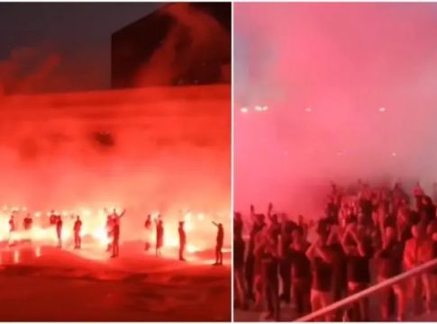 Μίλαν: Αποθέωση και pyroshow για την έξοδο στο Champions League