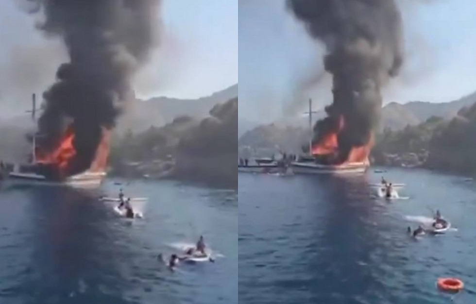 Τουριστικό σκάφος στον Μαρμαρά έπιασε φωτιά και βυθίστηκε – Επέβαιναν 110 άτομα – 7 οι τραυματίες