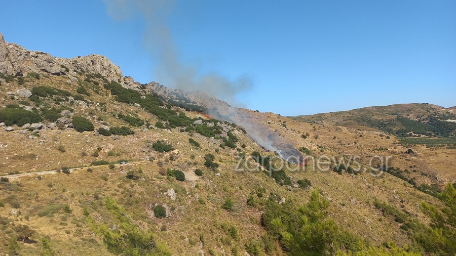 Φωτιά στα Χανιά, σε δασική έκταση – Μεγάλη κινητοποίηση